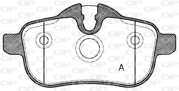 OPEN PARTS Комплект тормозных колодок, дисковый тормоз BPA1417.00